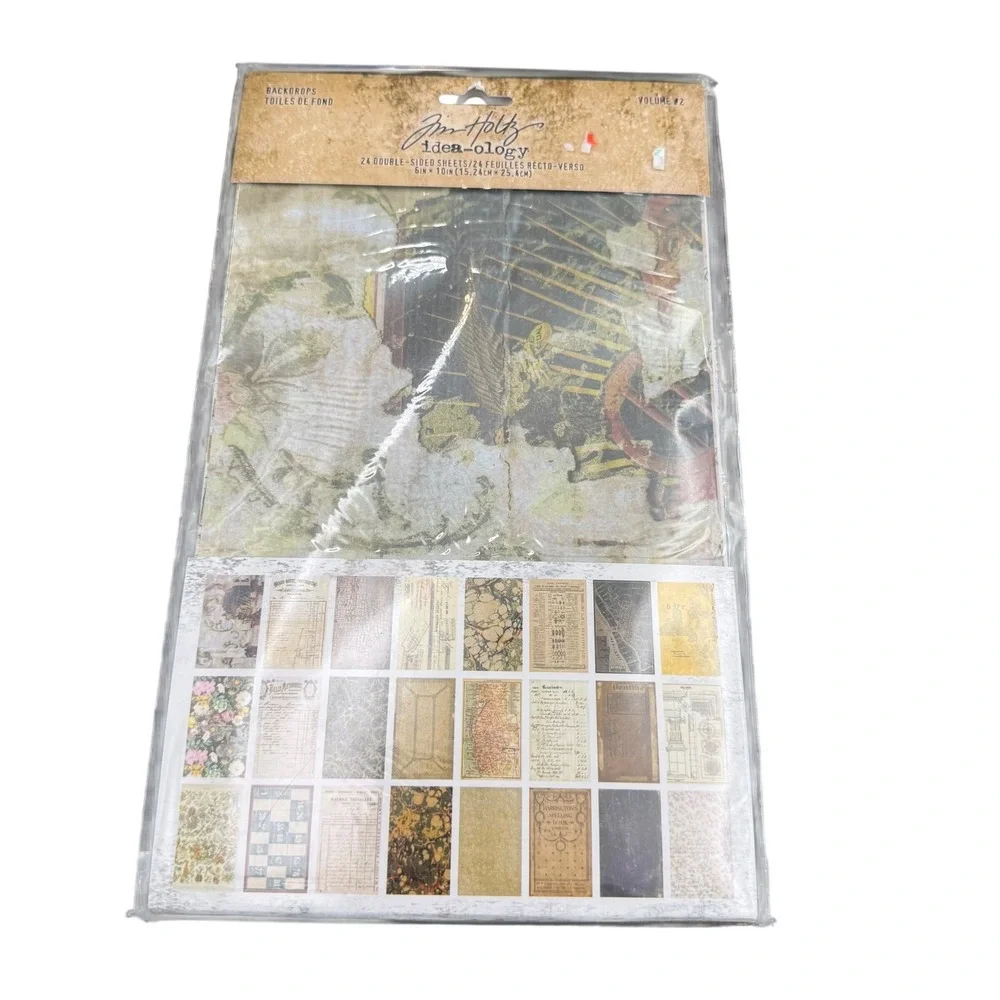 Tim Holtz Idea-ology Backdrops Volume 2 Paper 24 Double-Sided Sheets TH94118